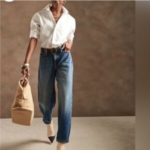 Banana republic high rise barrel fit